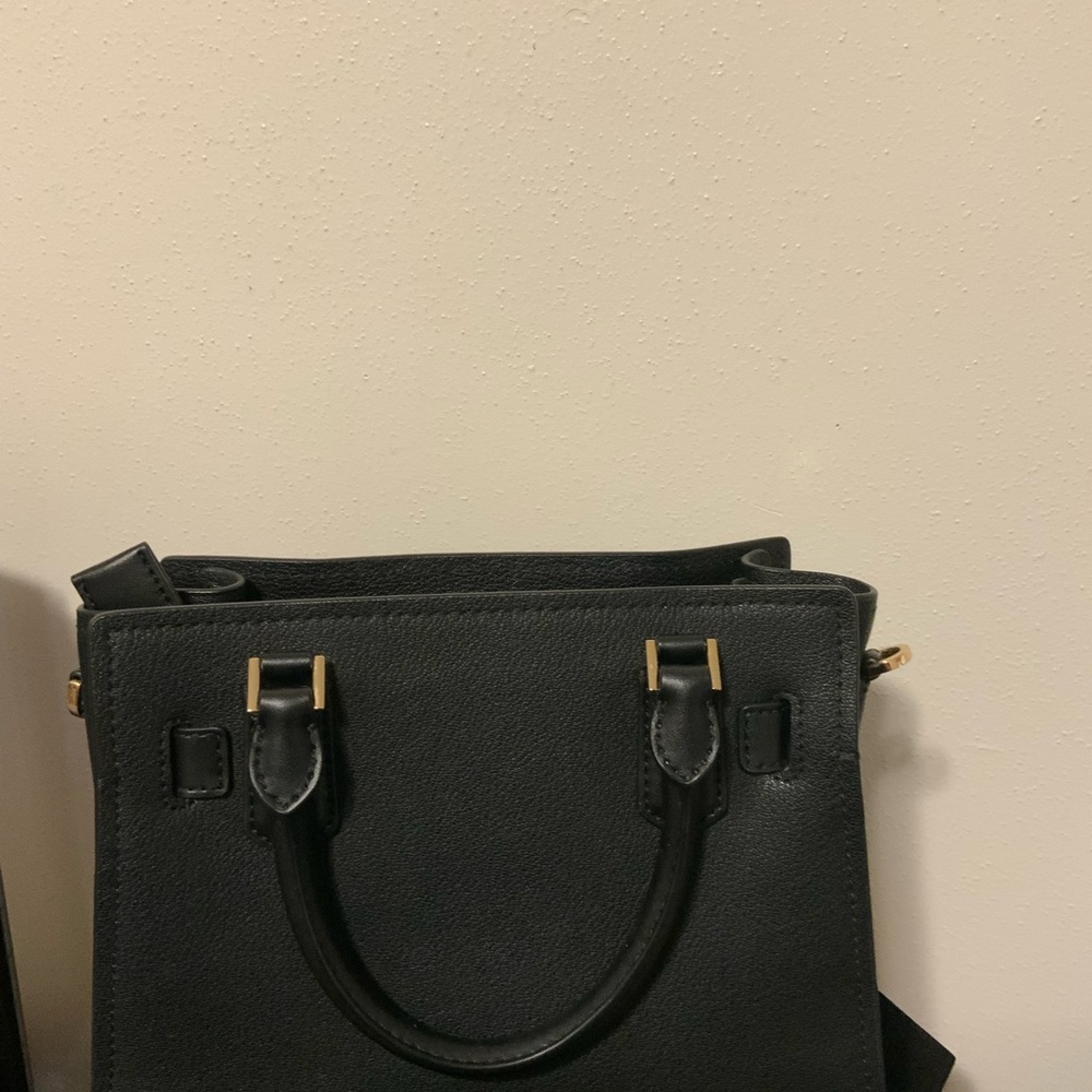 NWOT Michael Kors Black and White Calf hair Patterned Satchel - Picture 2 of 3
